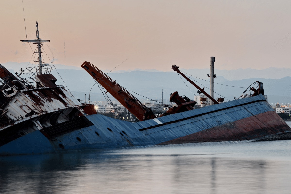 barco hundiéndose